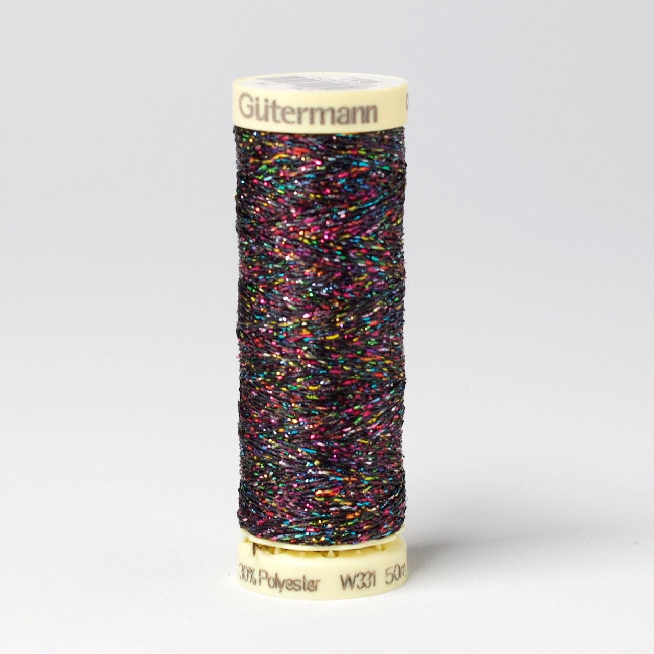 Gütermann // Effekttråd // Sort/multi // 50 m