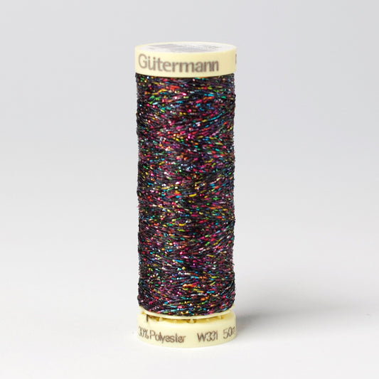 Gütermann // Effekttråd // Sort/multi // 50 m