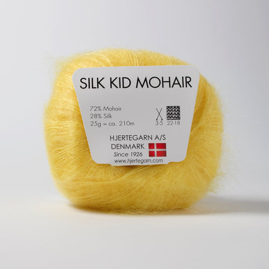 Hjertegarn // Silk Kid Mohair // Gul (1022)