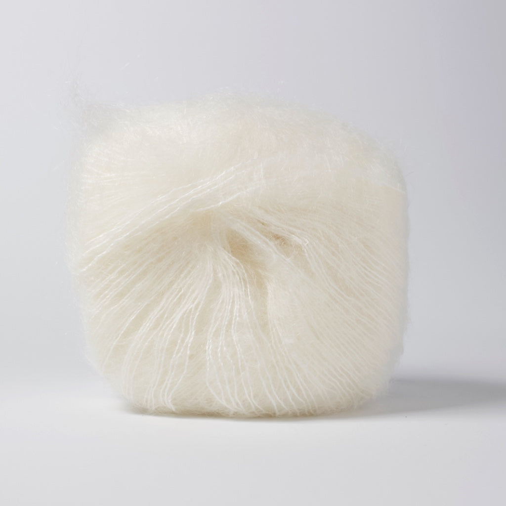 Hjertegarn // Silk Kid Mohair // Hvid