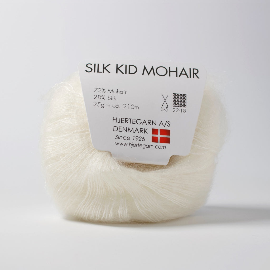 Hjertegarn // Silk Kid Mohair // Hvid