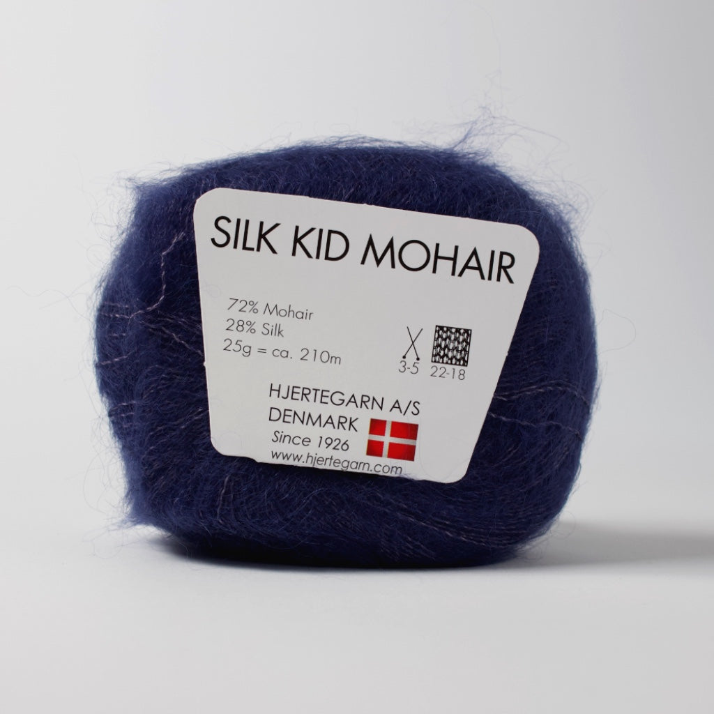 Hjertegarn // Silk Kid Mohair // Navyblå (1095)