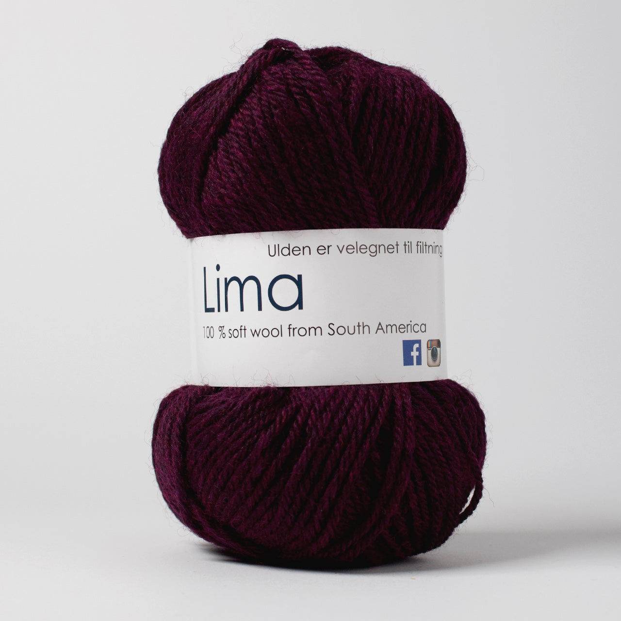 Hjertegarn // Lima // Mørk lilla (710)