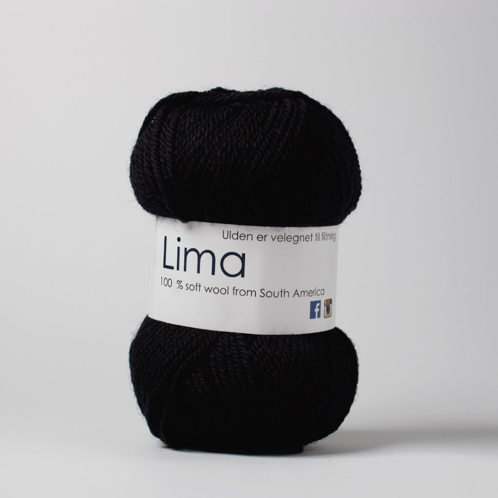 Hjertegarn // Lima // Sort (500)