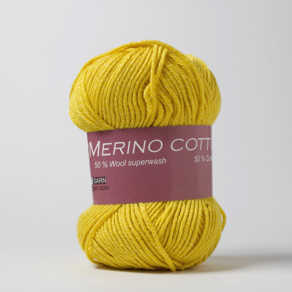 Hjertegarn // Merino Cotton // Gul (2676)