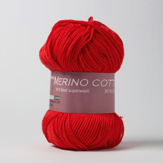 Hjertegarn // Merino Cotton // Rød (1555)