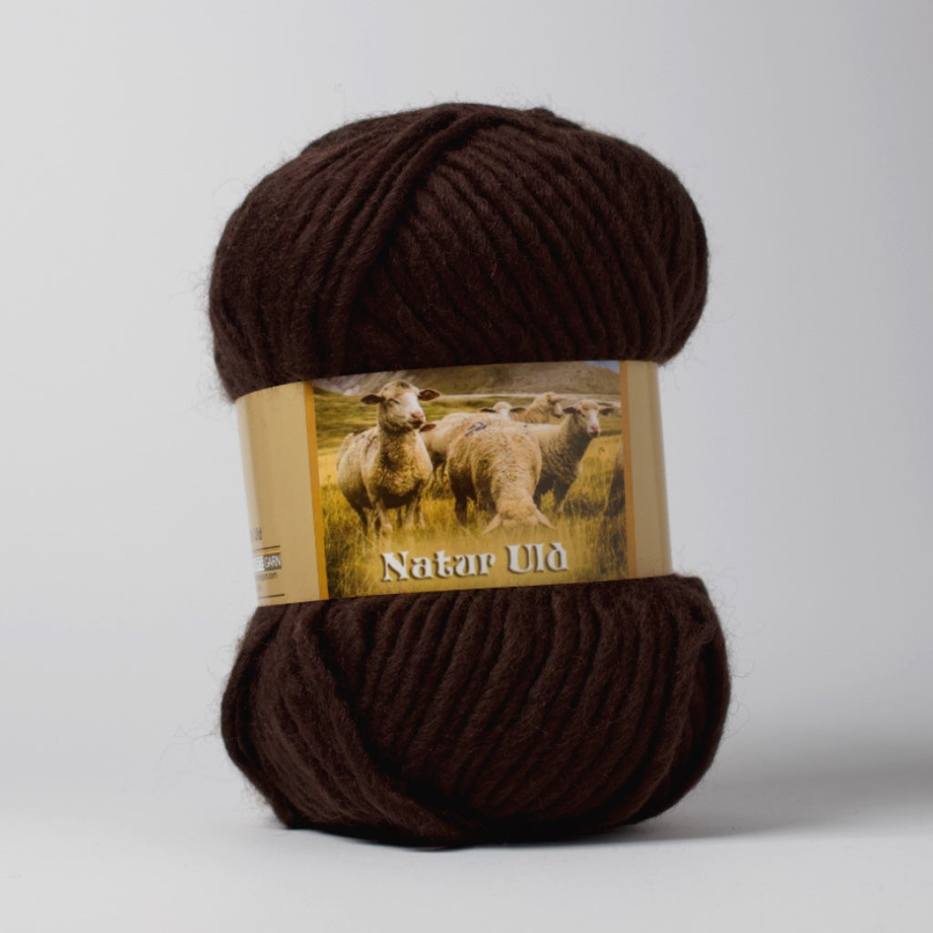 Hjertegarn // Natur Uld // Brun (300)