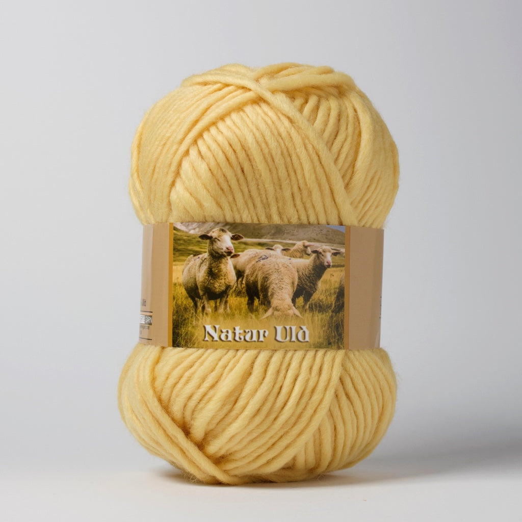 Hjertegarn // Natur Uld // Gul (822)
