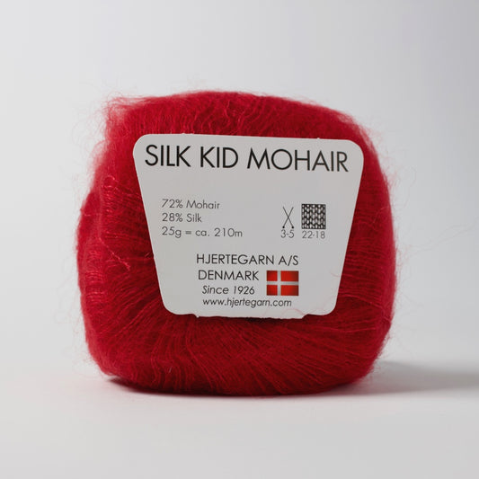 Hjertegarn // Silk Kid Mohair // Rød